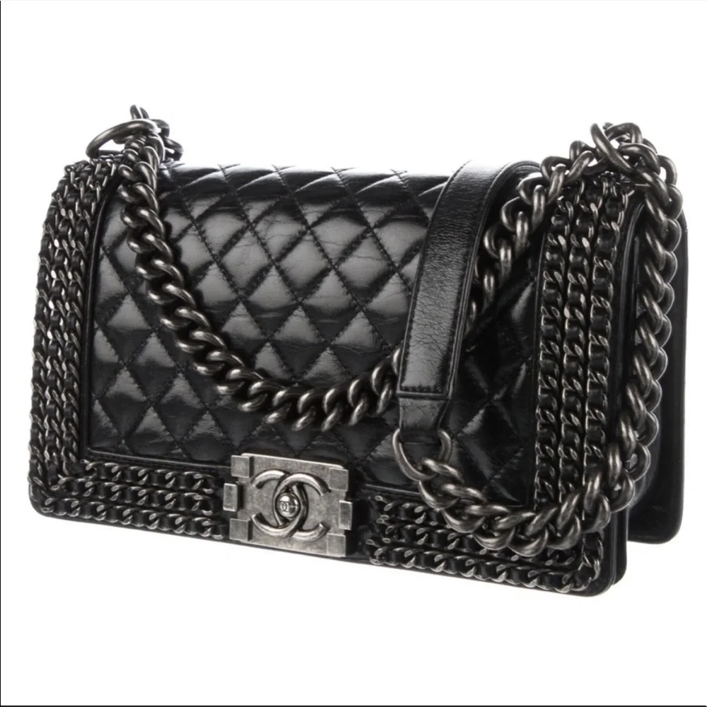 Chanel Medium Chain Boy Bag - Picture 3 of 14